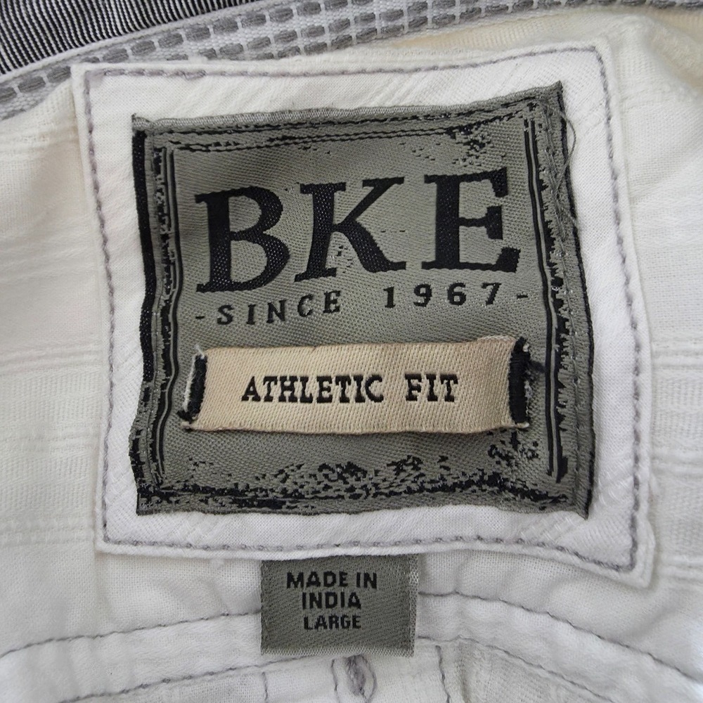BKE Buckle Western Shirt Mens Large White Pearl Snap Athletic Fit Cowboy Rodeo* - Picture 9 of 12